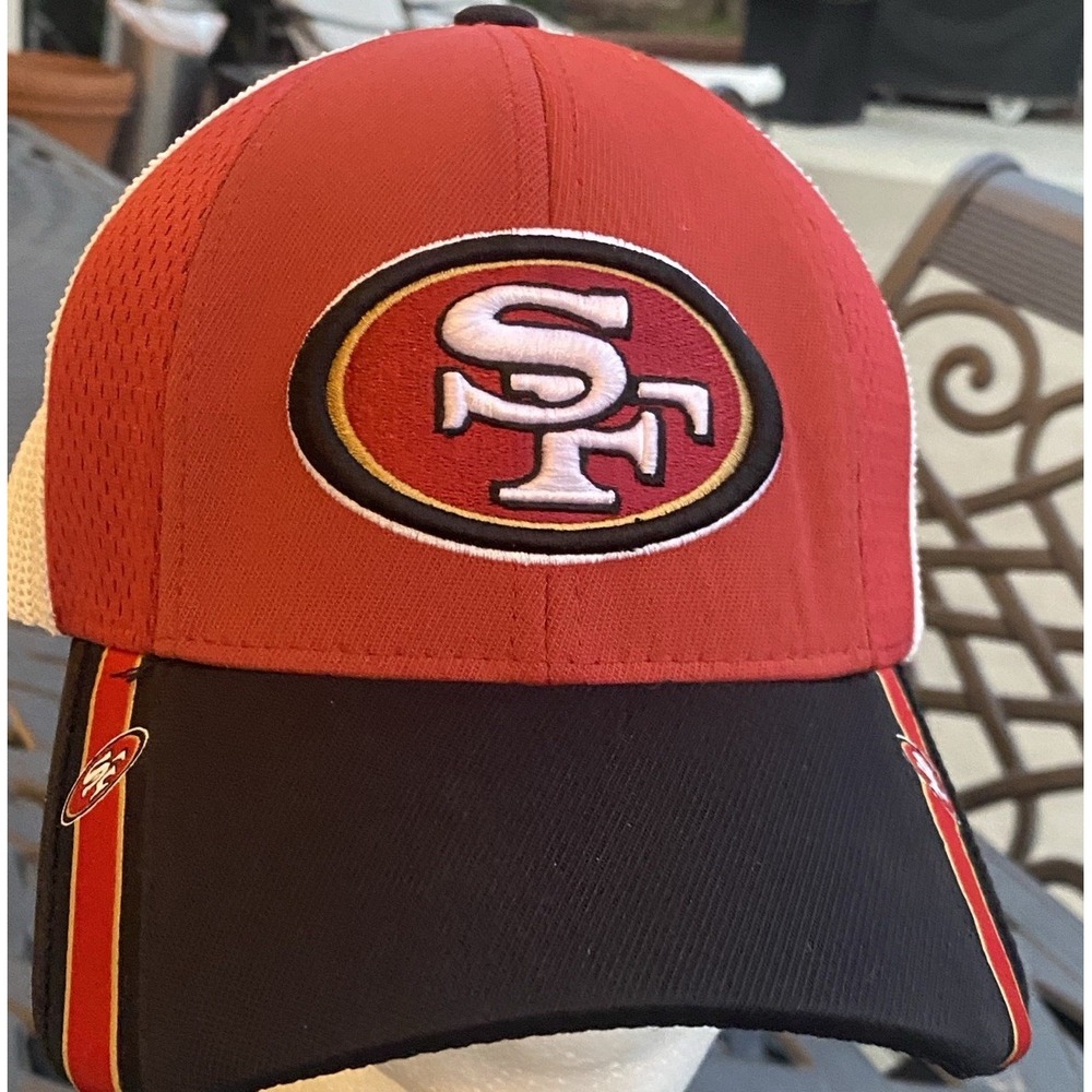 NFL Reebok San Francisco 49ers Team Hat Cap Red, Gold, Black, White One Size